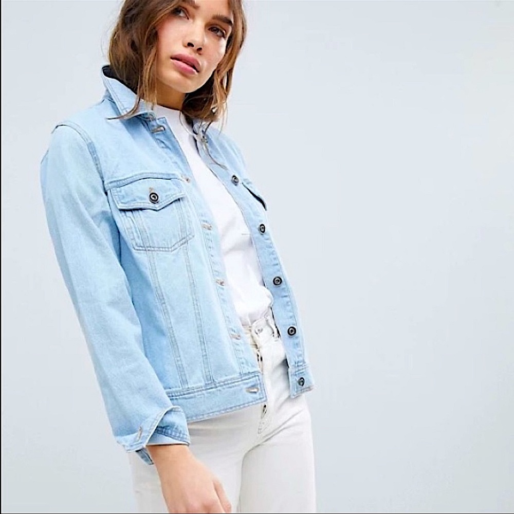 Michael Kors soft denim jacket icy blue